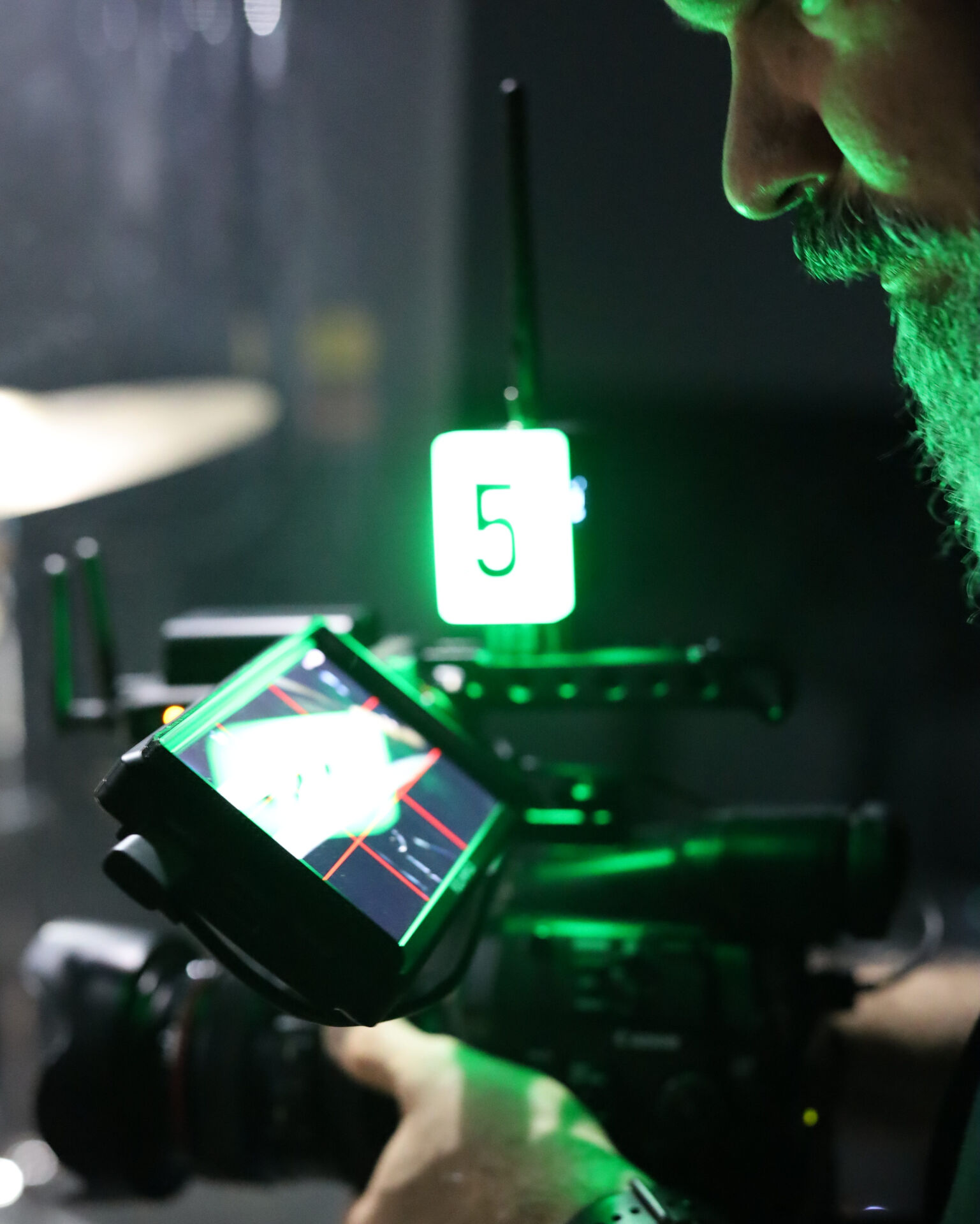 Tally Light in action, red tally